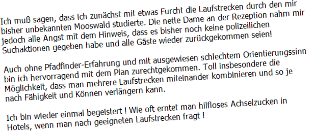 Edit M. aus Mainz zu dem Laufstreckenservice des Dorint "An den Thermen Freiburg" 